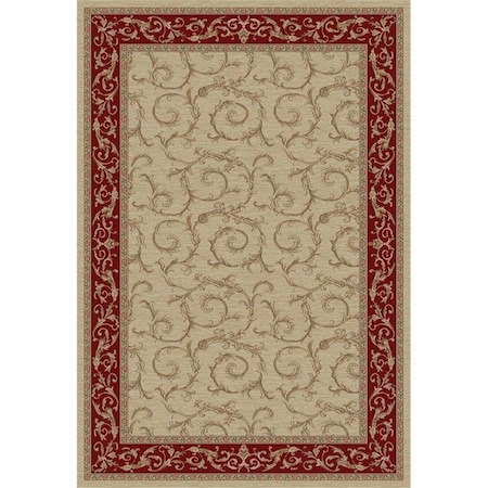 Perfectpillows 9 ft. 3 in. x 12 ft. 6 in. Jewel Veronica Ivory PE753872